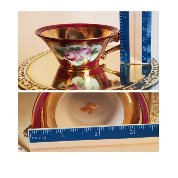 Vintage French Limoges Demitasse Cups – Hand-Decorated, Signed Nodrog (Set of 2) - Picture 8 of 10